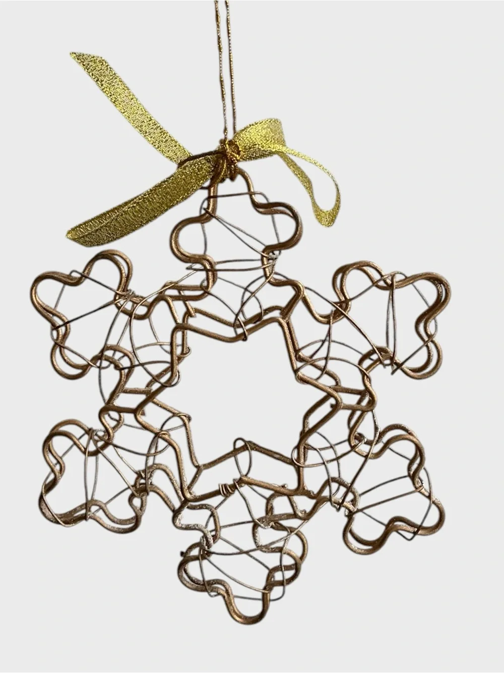 Vintage Christmas ornaments, wire wood, farmhouse, religious cross